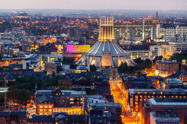 Liverpool city skyline